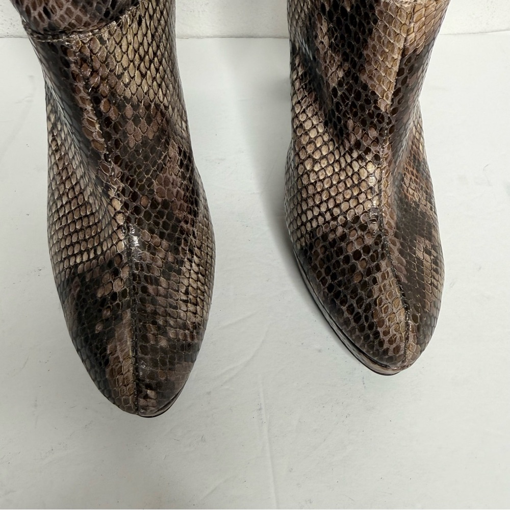 Stuart Weitzman Python Snake Embossed Leather Hee… - image 8